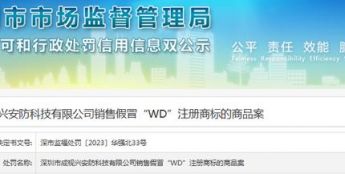 深圳市成视兴安防科技有限公司销售假冒“WD”注册商标的商品案
