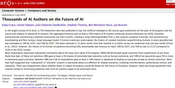 数千位AI研究者探讨人工智能的未来：好结果比坏结果更可能出现？