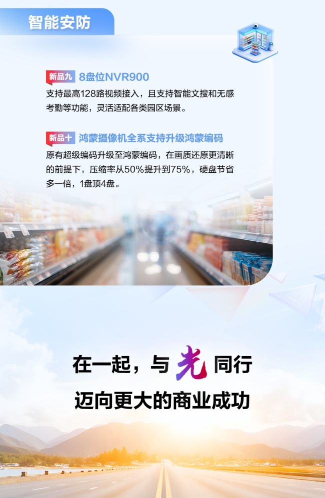 华为发布 F5G-A 全光网十大创新产品:智能安防摄像机全系升级鸿蒙编码,压缩率从 50% 提升到 75%