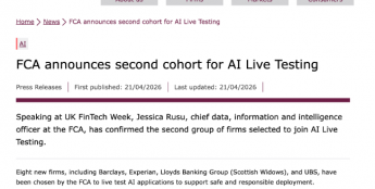 多家一级银行成为英国当局人工智能实时测试服务入选者