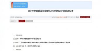 中电科新型智慧城市研究院被暂停参加全军物资工程服务采购活动